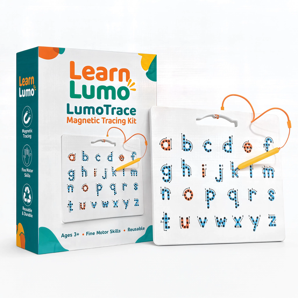 LumoMag: Magnetic Alphabet Tracing Board